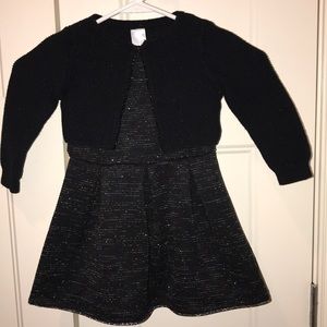 Toddler Girl’s Holiday Dress and Cardigan